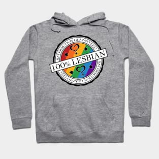 100% Satisfaction Guaranteed Lesbian Pride Rainbow Stamp of Approval Hoodie